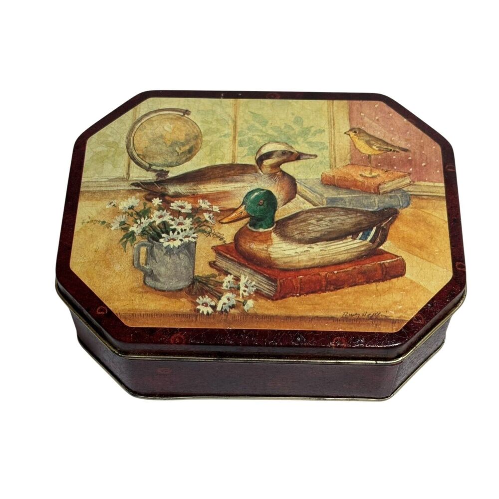 Vintage Duck Tin Keller Charles Of Philadelphia With A Candle Decor